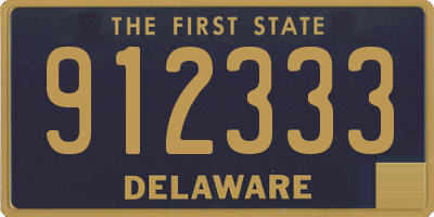 DE license plate 912333