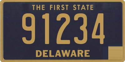 DE license plate 91234