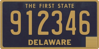 DE license plate 912346