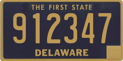 DE license plate 912347
