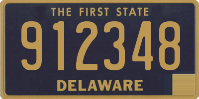 DE license plate 912348