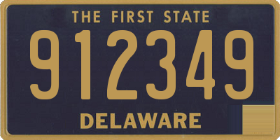 DE license plate 912349