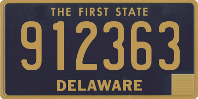 DE license plate 912363