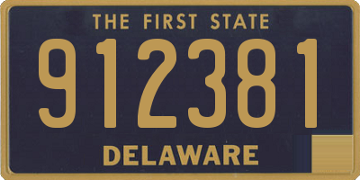 DE license plate 912381