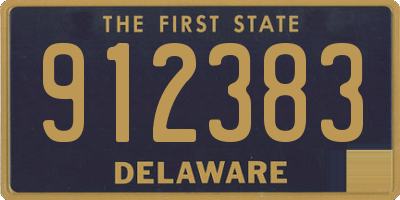 DE license plate 912383