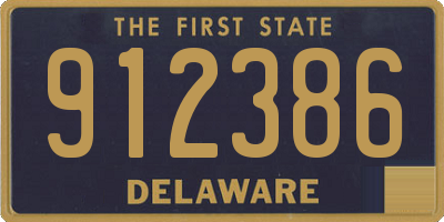 DE license plate 912386