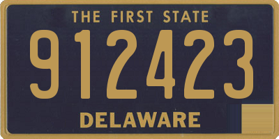 DE license plate 912423