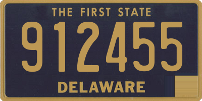 DE license plate 912455