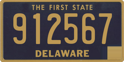 DE license plate 912567