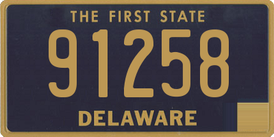 DE license plate 91258
