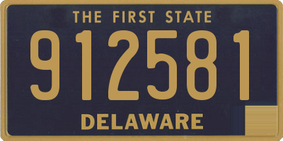 DE license plate 912581