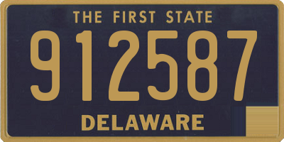 DE license plate 912587