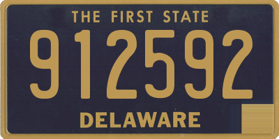 DE license plate 912592