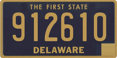 DE license plate 912610