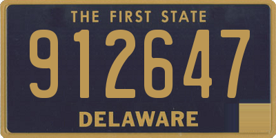 DE license plate 912647