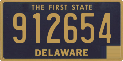 DE license plate 912654