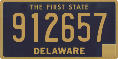 DE license plate 912657