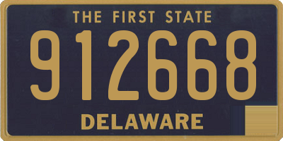 DE license plate 912668