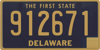 DE license plate 912671