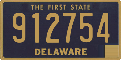 DE license plate 912754