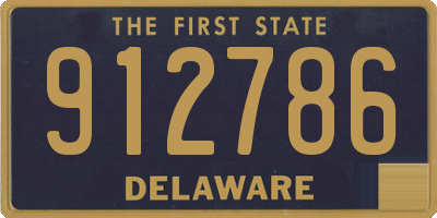 DE license plate 912786