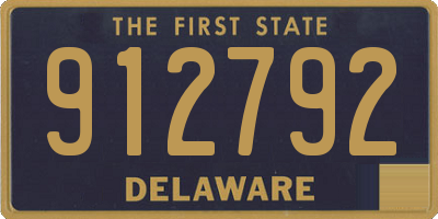 DE license plate 912792