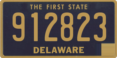 DE license plate 912823