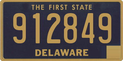DE license plate 912849
