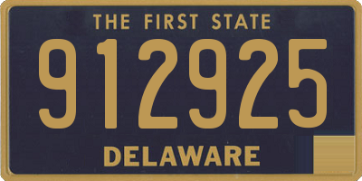 DE license plate 912925