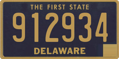 DE license plate 912934