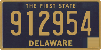 DE license plate 912954