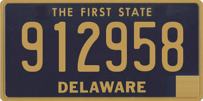 DE license plate 912958