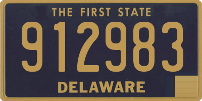 DE license plate 912983