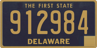 DE license plate 912984