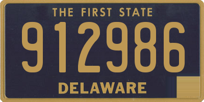 DE license plate 912986