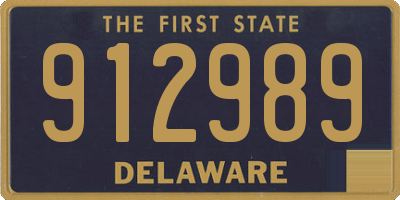 DE license plate 912989