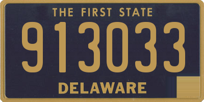 DE license plate 913033