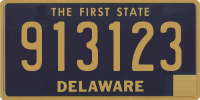 DE license plate 913123