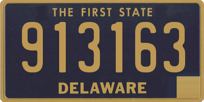 DE license plate 913163