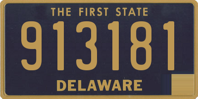 DE license plate 913181