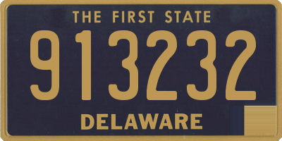 DE license plate 913232