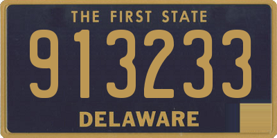DE license plate 913233