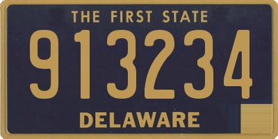DE license plate 913234