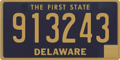 DE license plate 913243
