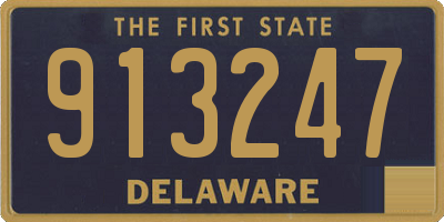 DE license plate 913247