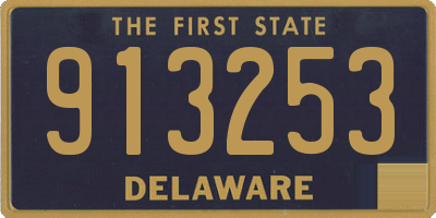 DE license plate 913253