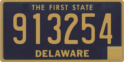 DE license plate 913254