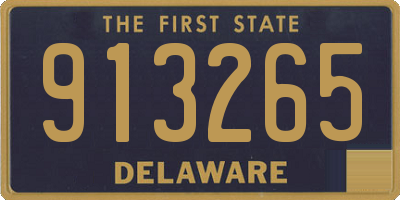 DE license plate 913265