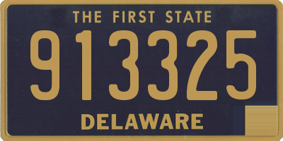 DE license plate 913325
