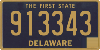 DE license plate 913343